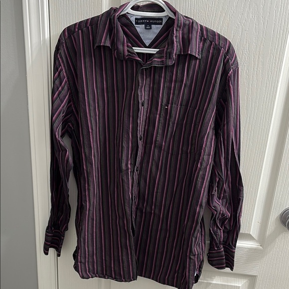 Tommy Hilfiger Other - Tommy Hilfiger Black and Pink Casual Button Down Shirt